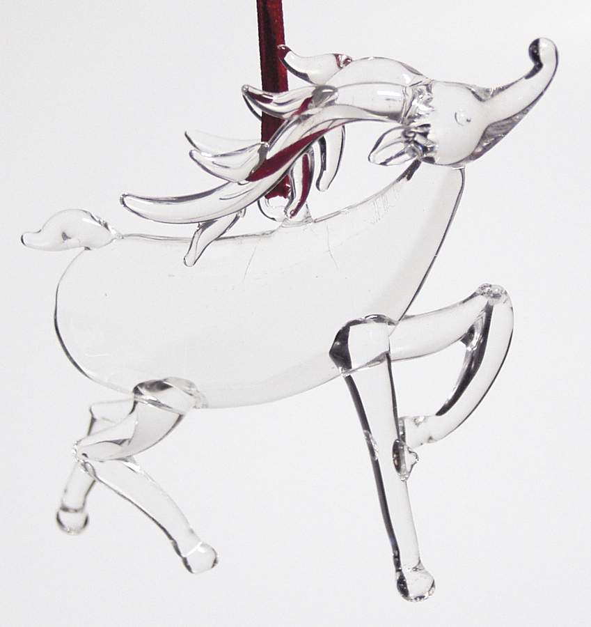 Roman Christmas Ornaments Reindeer Head Up-Crystal Ornament - No Box by Roman-1