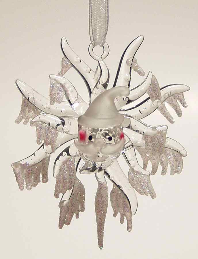Roman Christmas Ornaments Santa Snowflake - Boxed by Roman-1