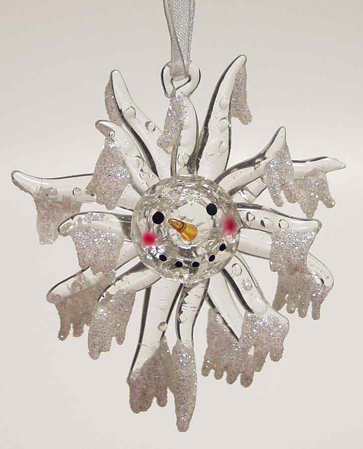 Roman Christmas Ornaments Snowman Snowflake - No Box by Roman-1