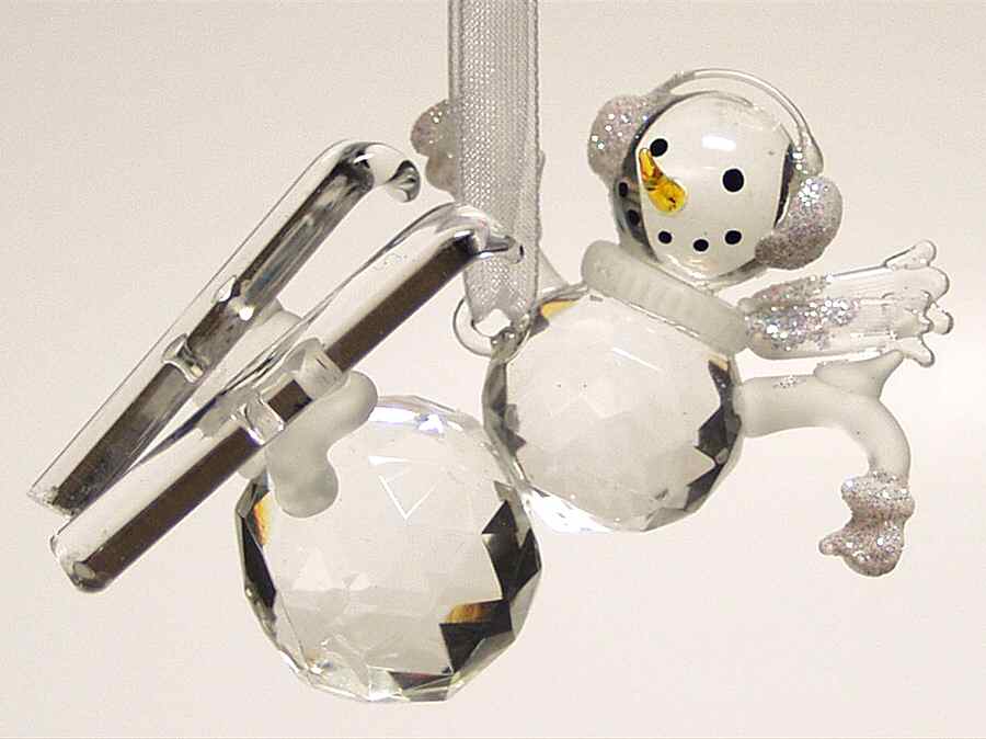 Roman Christmas Ornaments Skiing Snowman-On Back - Boxed by Roman-1