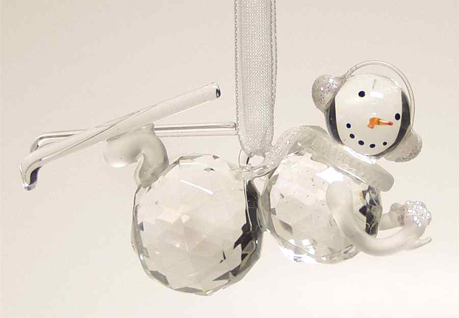 Roman Christmas Ornaments Skiing Snowman-On Front - No Box by Roman-1