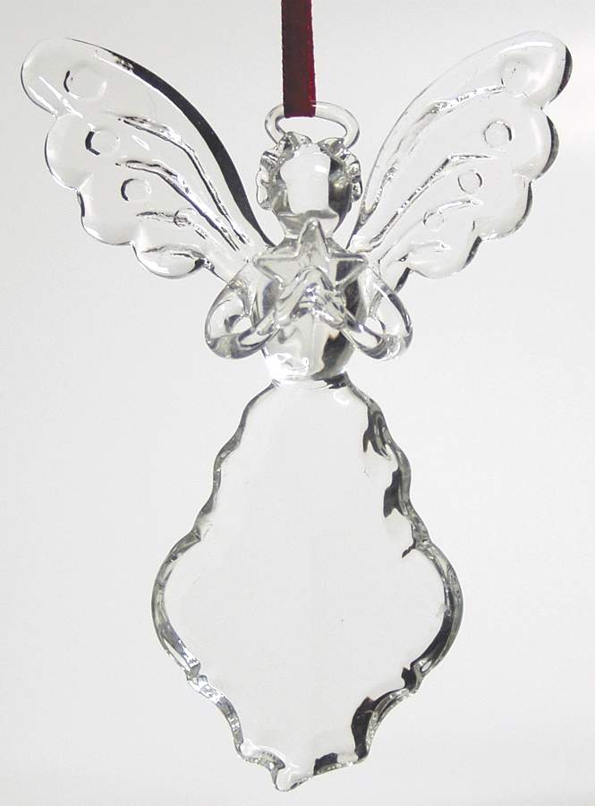 Roman Christmas Ornaments Angel With Star Crystal Ornament - No Box by Roman-1