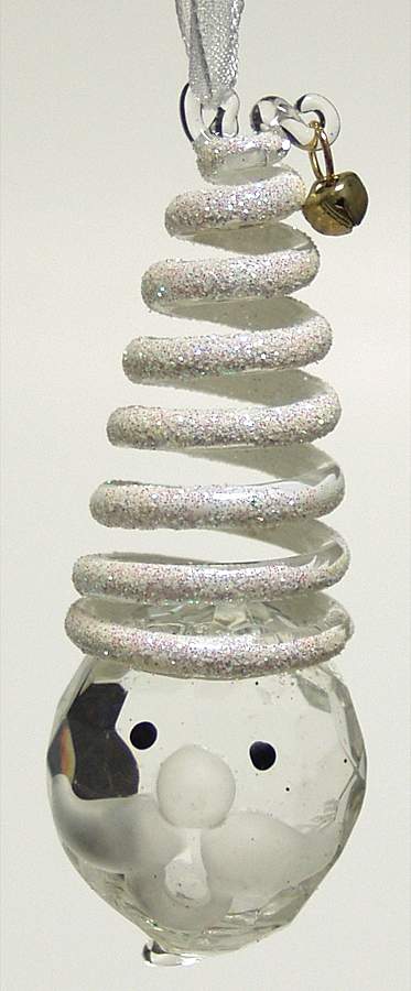 Roman Christmas Ornaments Spiral Santa-White - No Box by Roman-1