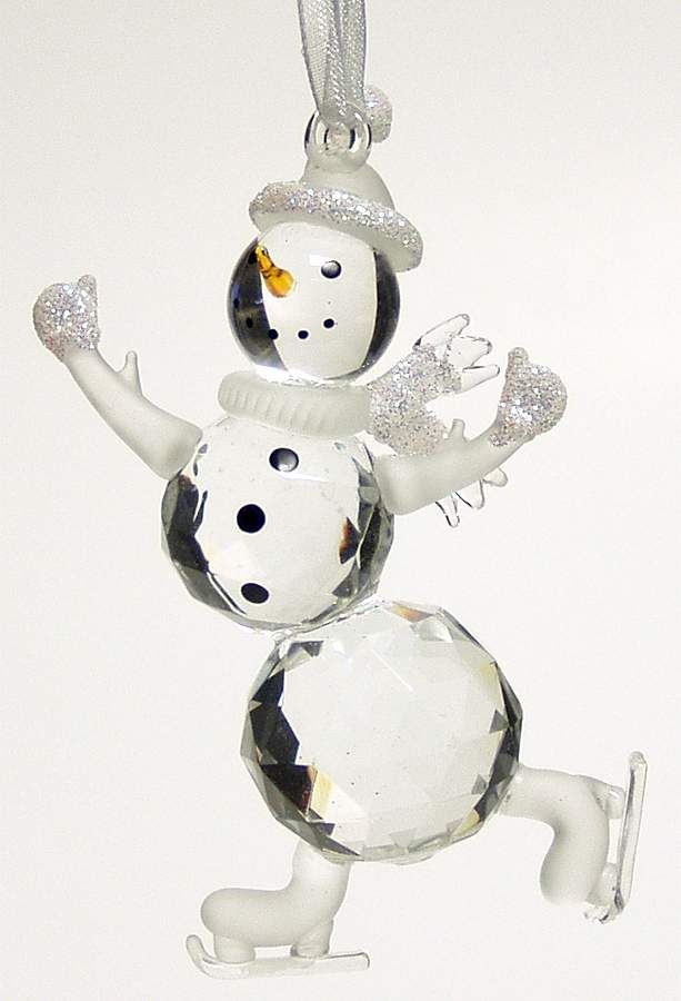 Roman Christmas Ornaments Skating Snowman-Arms Up - No Box by Roman-1