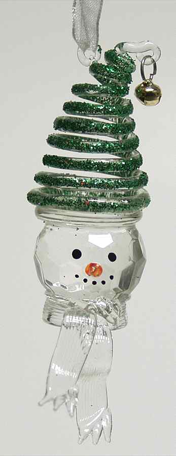 Roman Christmas Ornaments Spiral Snowman Green - Boxed by Roman-1