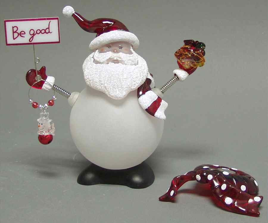 Roman Christmas Ornaments Magnetic Santa 11 Pc Set - Boxed by Roman-1