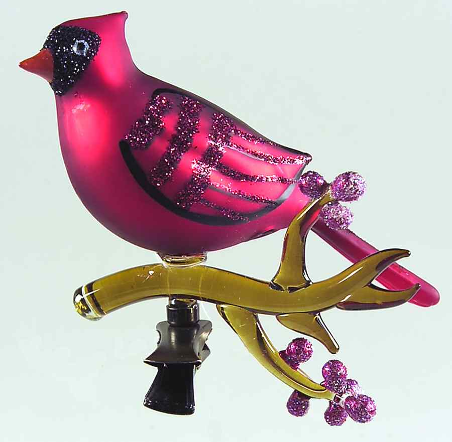 Roman Christmas Ornaments Cardinal On Branch-Clip On - Boxed by Roman-1