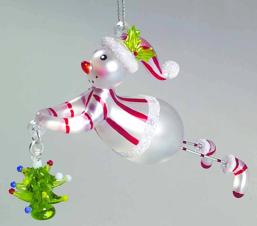 Roman Christmas Ornaments Snowman With Tree - No Box by Roman-1