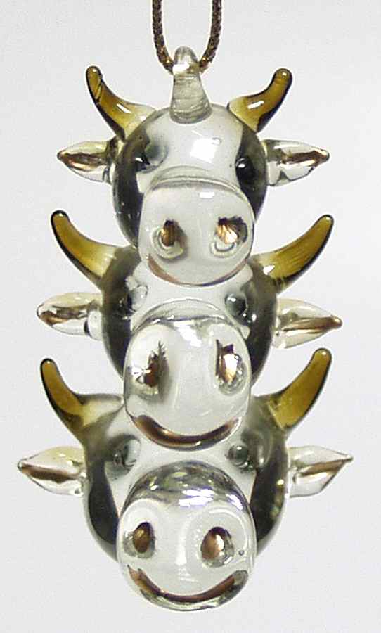 Roman Christmas Ornaments Cow Icicle Ornament - Boxed by Roman-1
