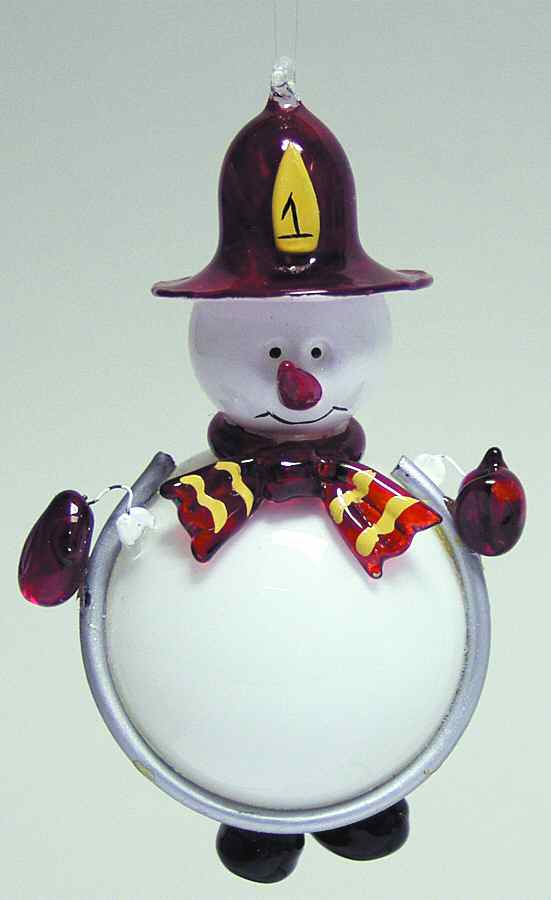 Roman Christmas Ornaments Fireman Snowman - Boxed by Roman-1