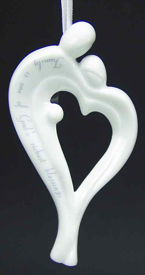 Roman Christmas Ornaments Heart Family Blessing Ornament - Boxed by Roman-1