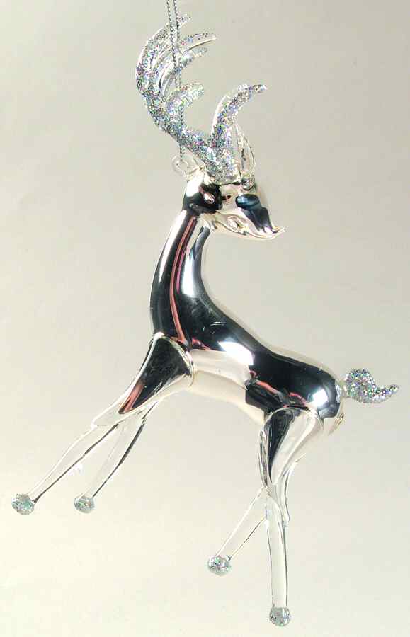 Roman Christmas Ornaments Mirror Glass Deer-C - No Box by Roman-1