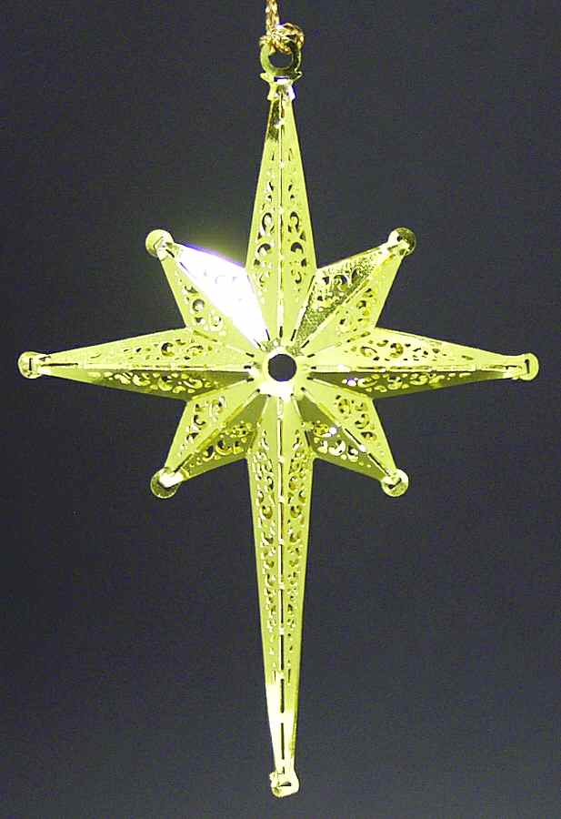 Roman Christmas Ornaments Brass Star Light Cover Ornament - No Box by Roman-1
