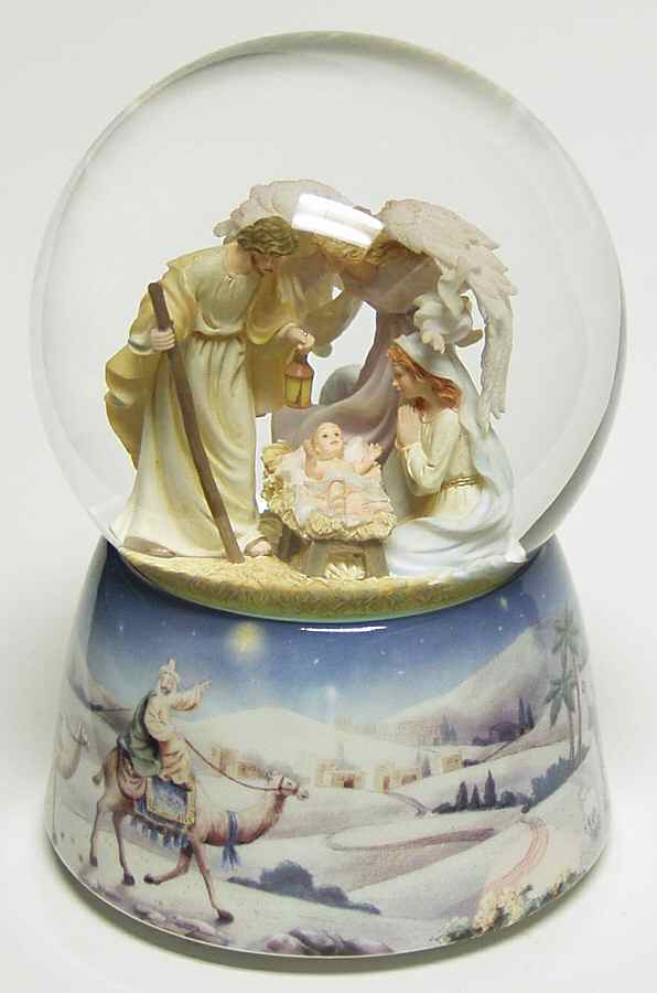 Roman Christmas Ornaments Silent Night Nativity Glitterdome - With Box by Roman-1