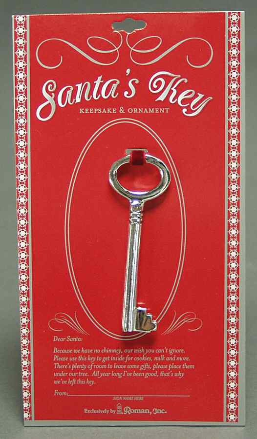 Roman Christmas Ornaments Santa's Key - No Box by Roman-1