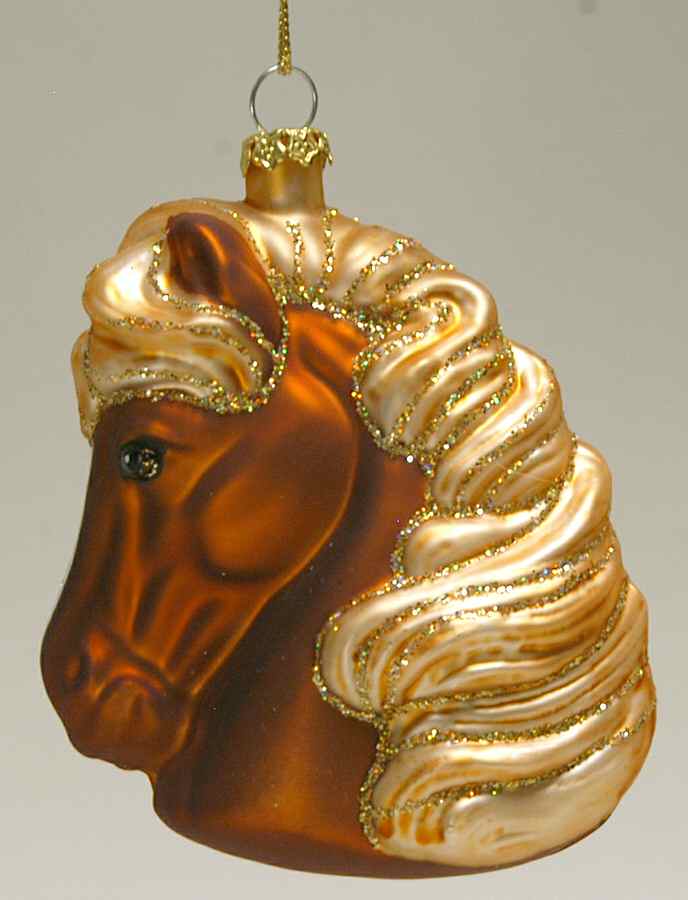 Roman Christmas Ornaments Fancy Horse-White Nose - No Box by Roman-1