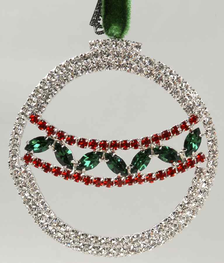 Roman Christmas Ornaments Rhinestone Ball Ornament - Boxed by Roman-1