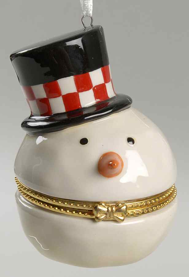 Roman Christmas Ornaments Snowman W/ Top Hat Box - No Box by Roman-1