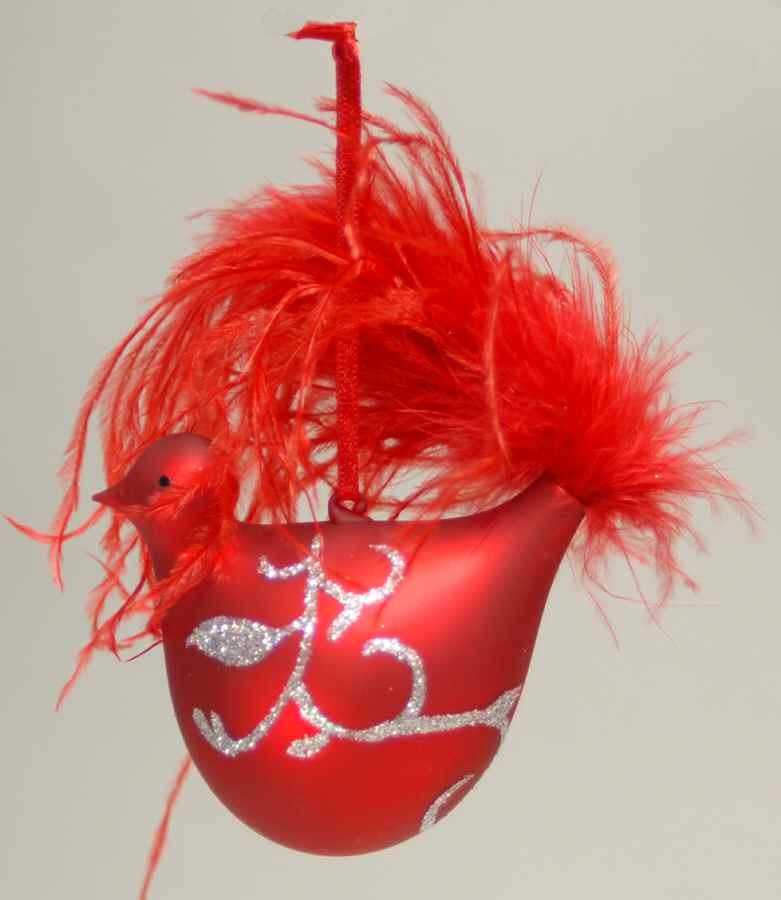Better Homes & Gardens Red Glass Bird - No Box by Roman-1