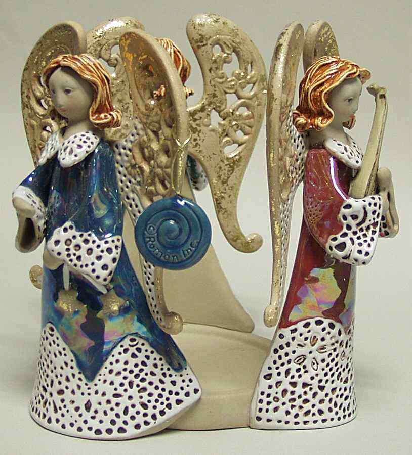 Origins Artisan Collection Triple Angel Candleholder - Boxed by Roman-1