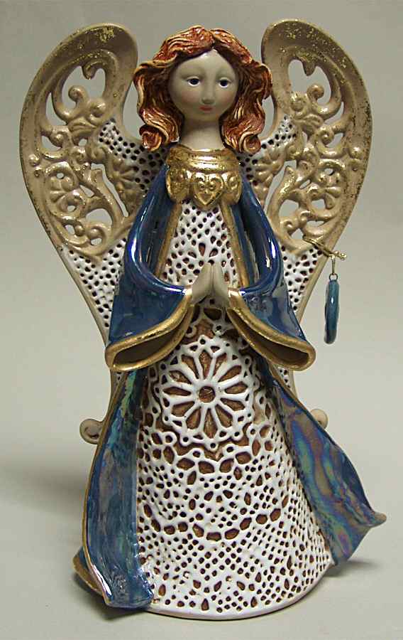 Origins Artisan Collection Dark Blue Angel Praying Figure - No Box by Roman-1