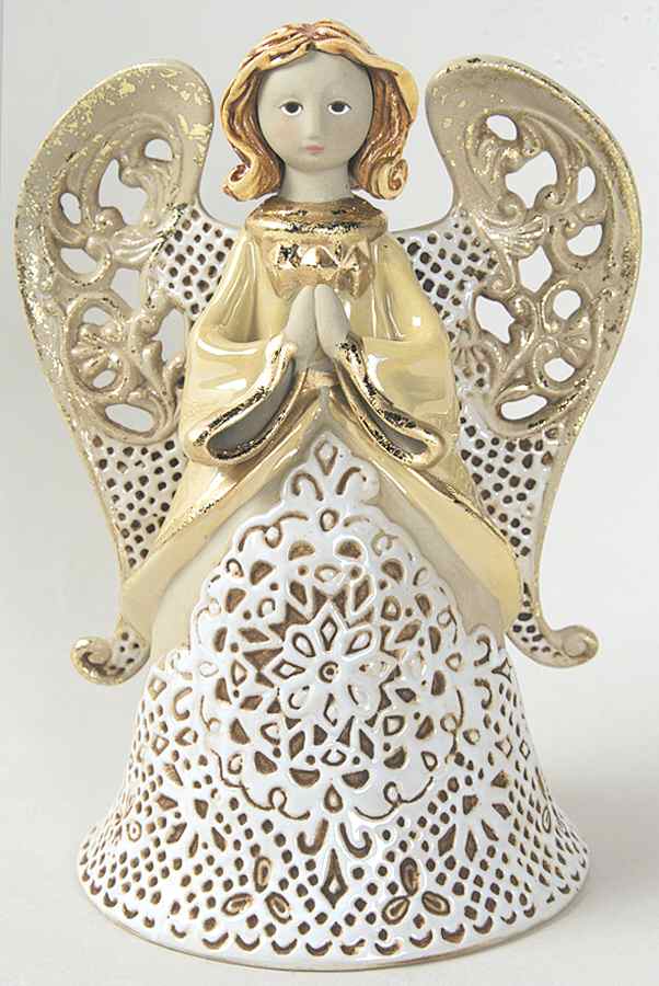 Origins Artisan Collection Praying Angel Bell Ornament - Boxed by Roman-1