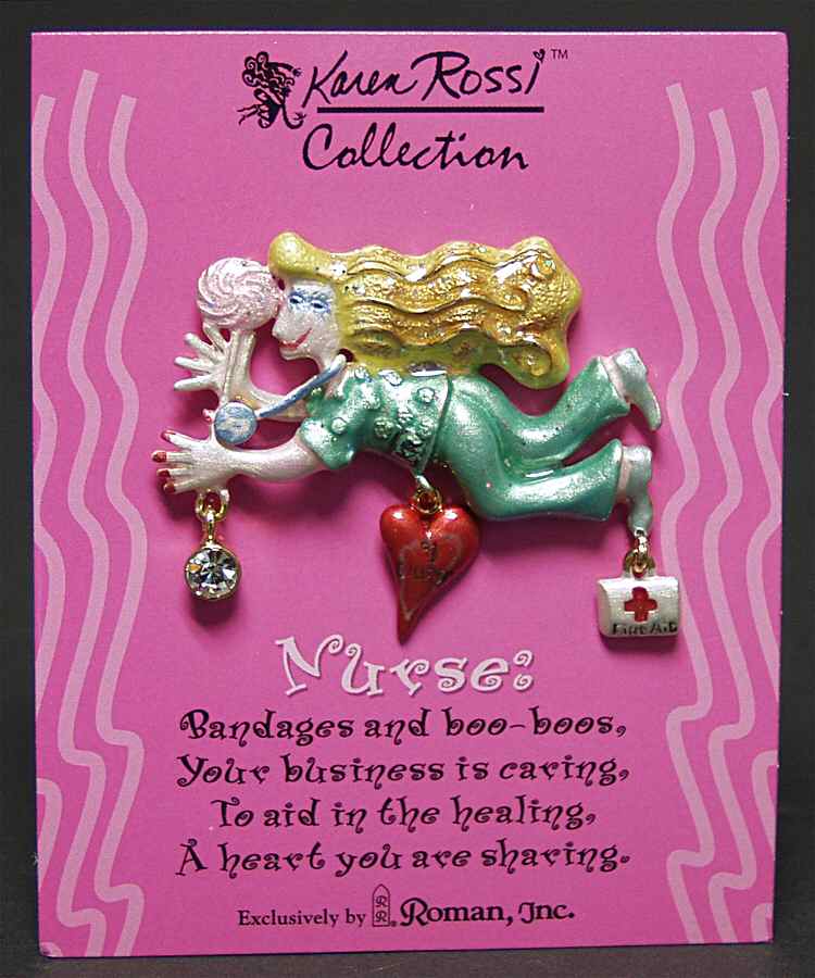 Karen Rossi Jewelry Nurse Lapel Pin - Boxed by Roman-1