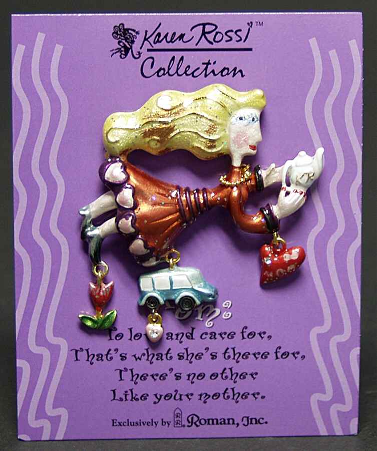 Karen Rossi Jewelry Mom Lapel Pin - Boxed by Roman-1