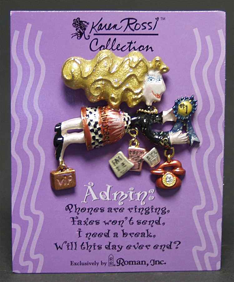 Karen Rossi Jewelry Administrative Lapel Pin - Boxed by Roman-1