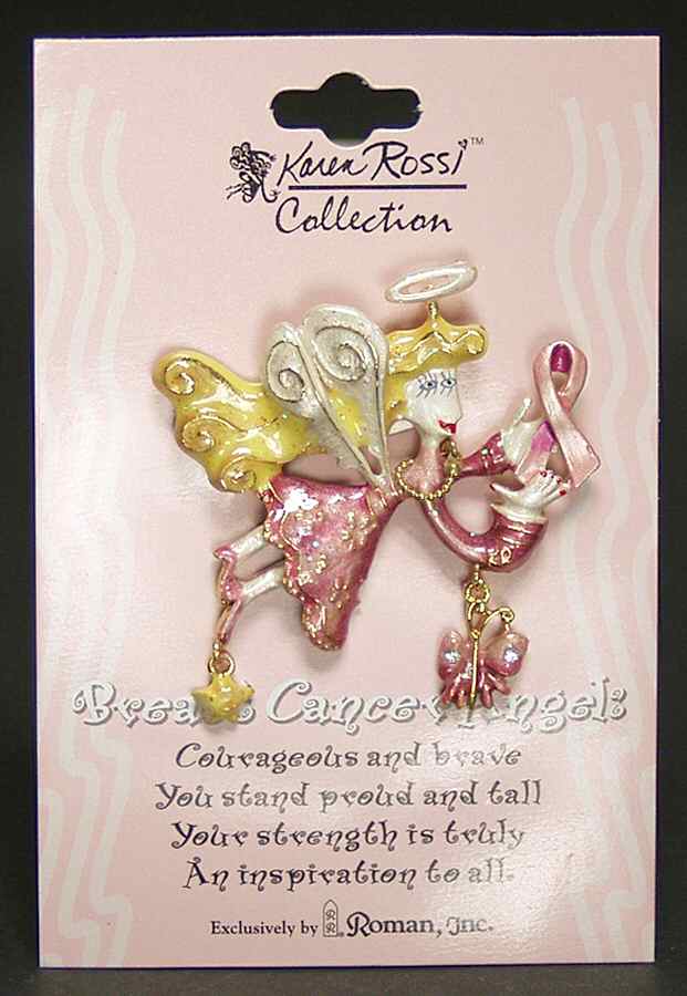 Karen Rossi Jewelry Breast Cancer Awarness Lapel Pin - Boxed by Roman-1