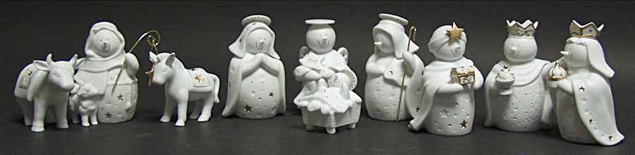 Lace Illusions 10 Pc Snowman Nativity - Boxed by Roman-1