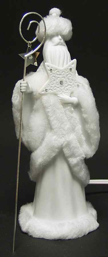 Lace Illusions Lighted Santa W/ Star - Boxed by Roman-1