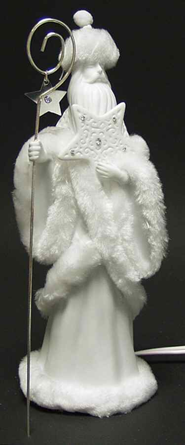 Lace Illusions Lighted Santa W/ Snowflake - Boxed by Roman-1