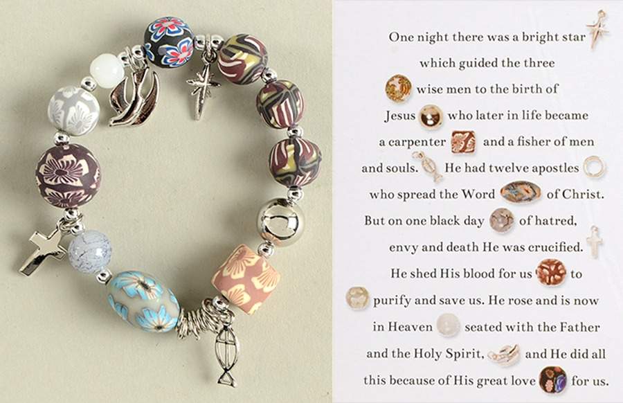Beaded Story Bracelets Christ's Story - Clay - Boxed by Roman-1
