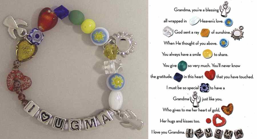 Beaded Story Bracelets Grandma's Blessing Bracelet - Boxed by Roman-1