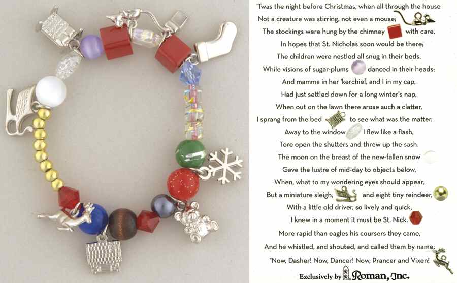 Beaded Story Bracelets Night Before Christmas - Boxed by Roman-1