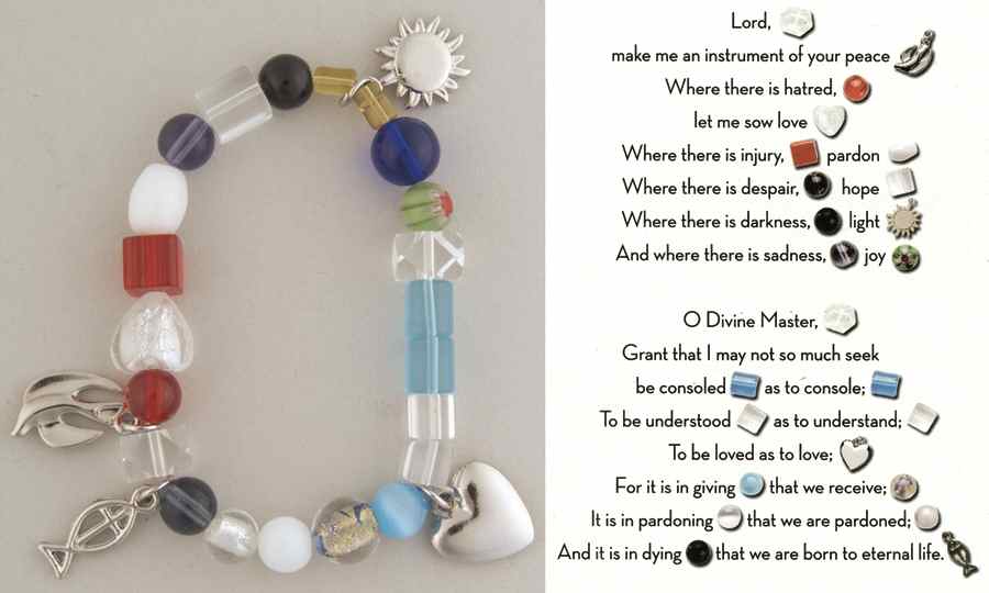 Beaded Story Bracelets Peace Prayer - Boxed by Roman-1