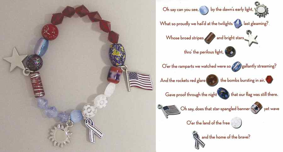 Beaded Story Bracelets Star Spangled Banner Bracelet - Boxed by Roman-1