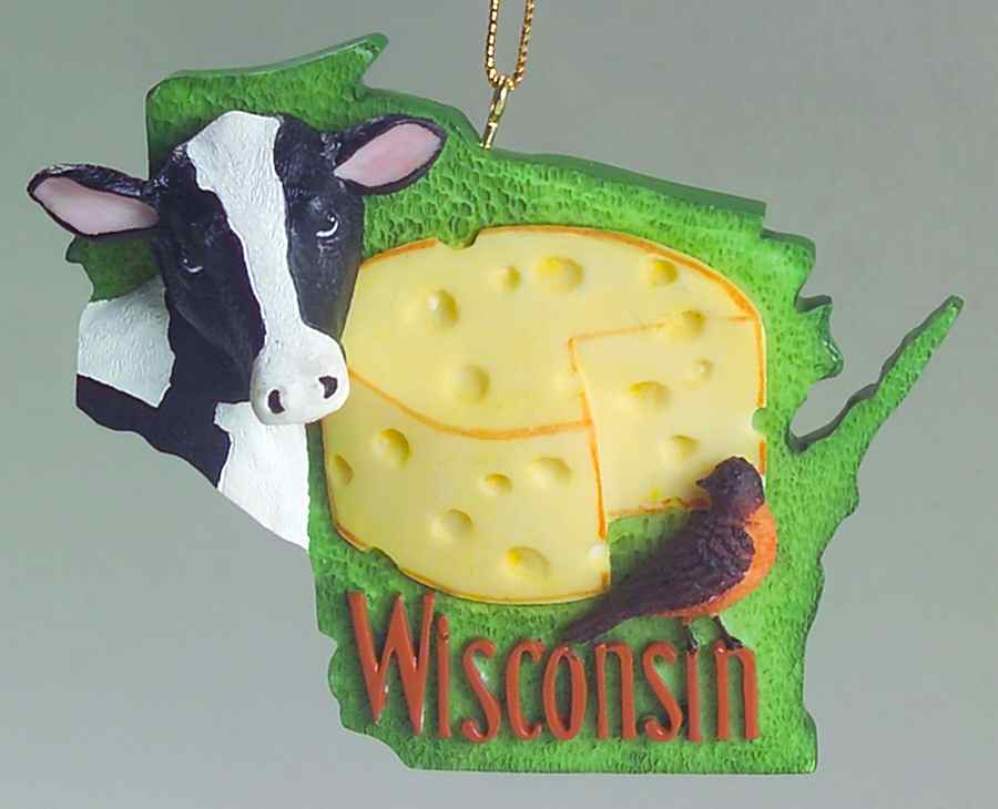 State Keepsake Ornaments Wisconsin - No Box by Roman-1