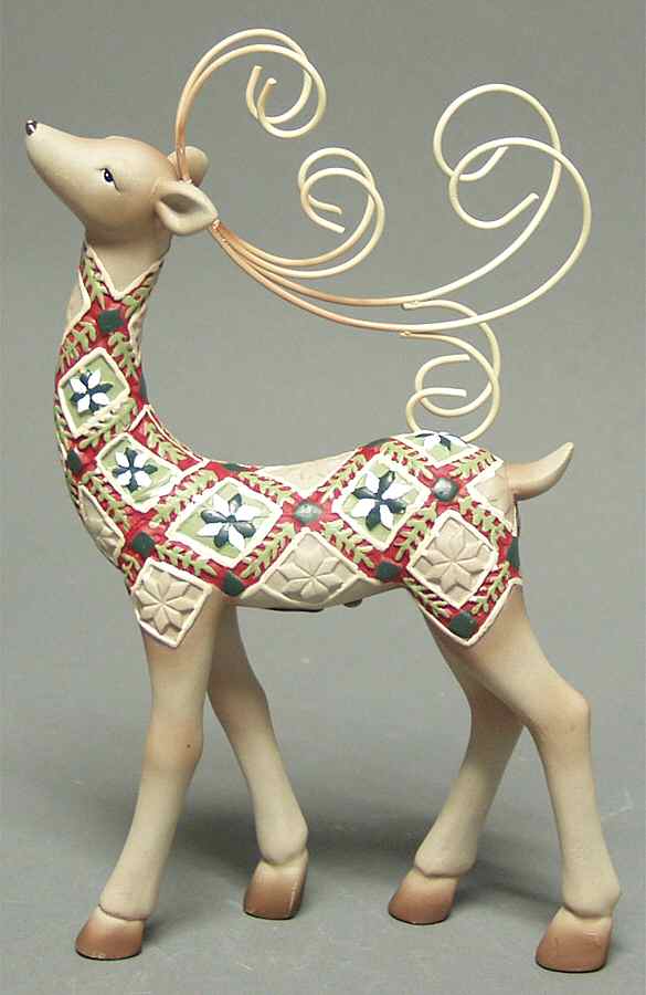 Origins Quilt Collection Reindeer Figure Foot Forward - No Box by Roman-1