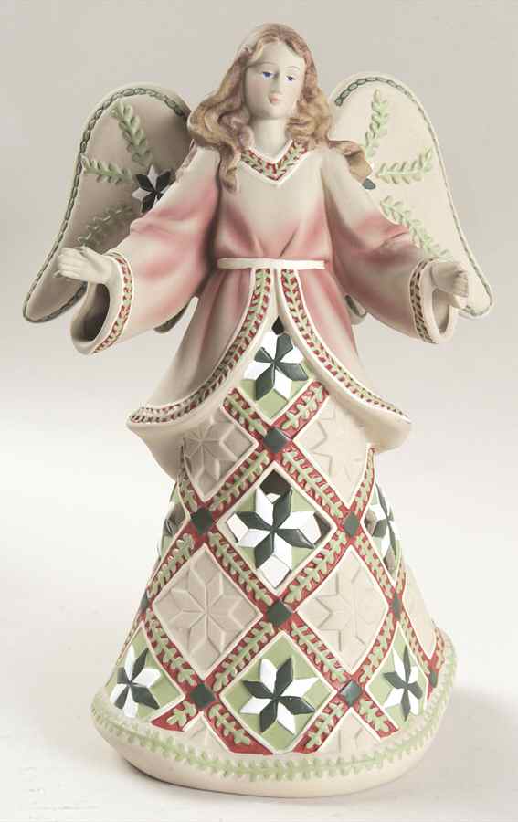 Origins Quilt Collection Angel Candleholder - No Box by Roman-1
