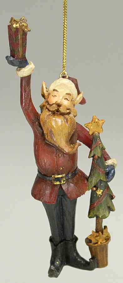 Woodworks Collection Elf With Standing Tree - No Box by Roman-1