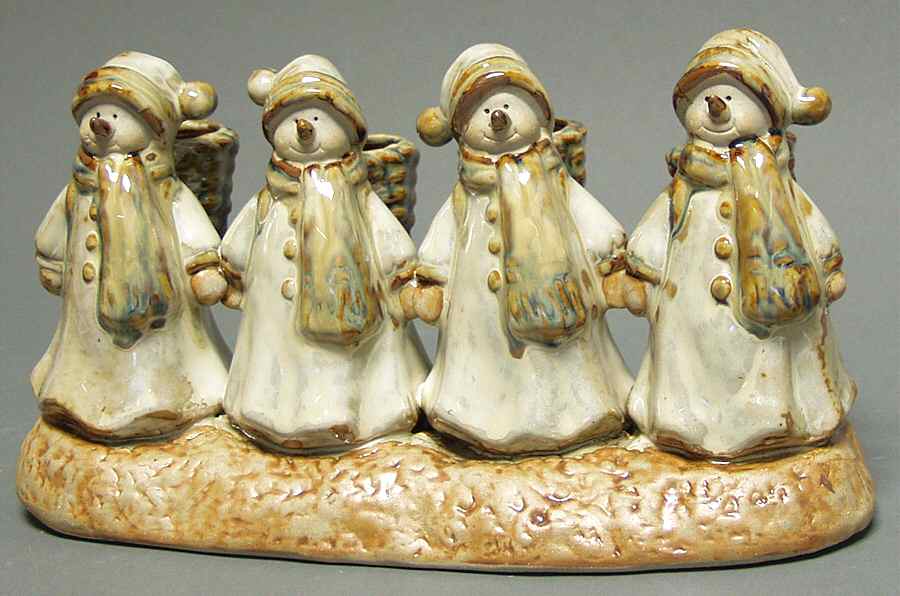 Origins Collection Snowman Taper Candleholder - No Box by Roman-1