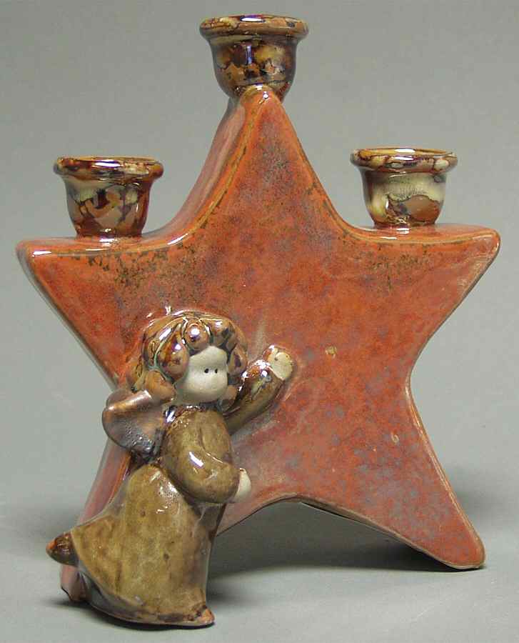 Origins Collection Star With Angel Candleholder - No Box by Roman-1