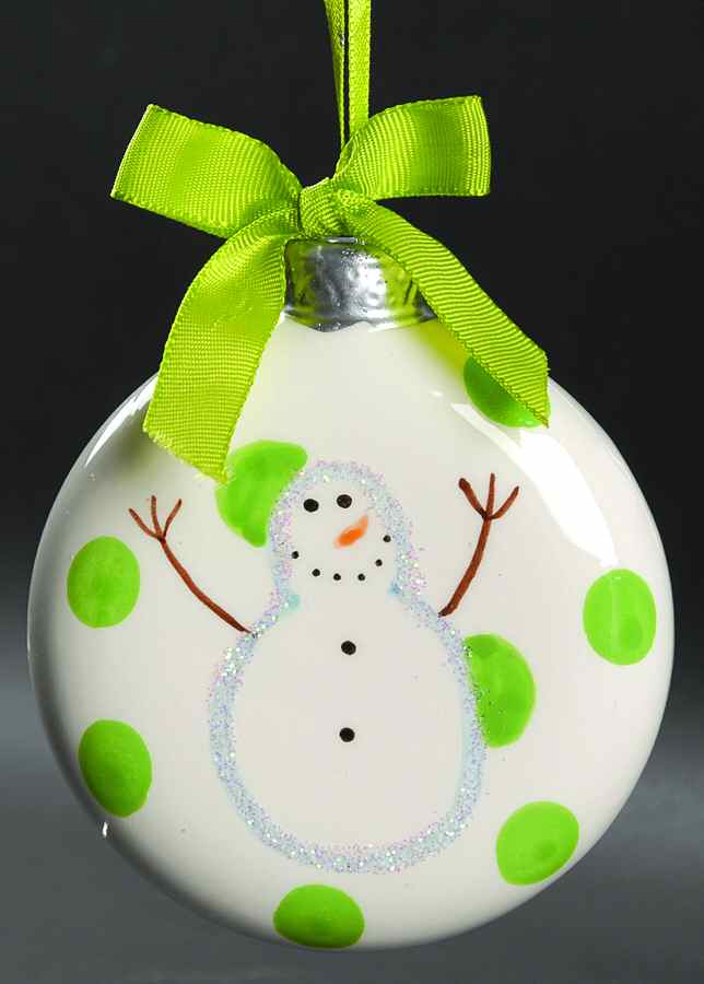 Lots of Dots 1 Person Snowman Dot Ornament - No Box by Roman-1