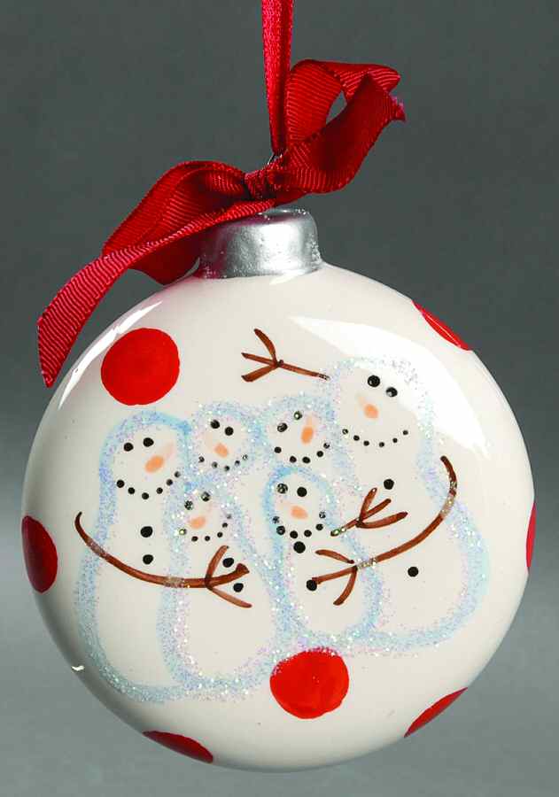 Lots of Dots 6 Person Snowman Dot Ornament - No Box by Roman-1
