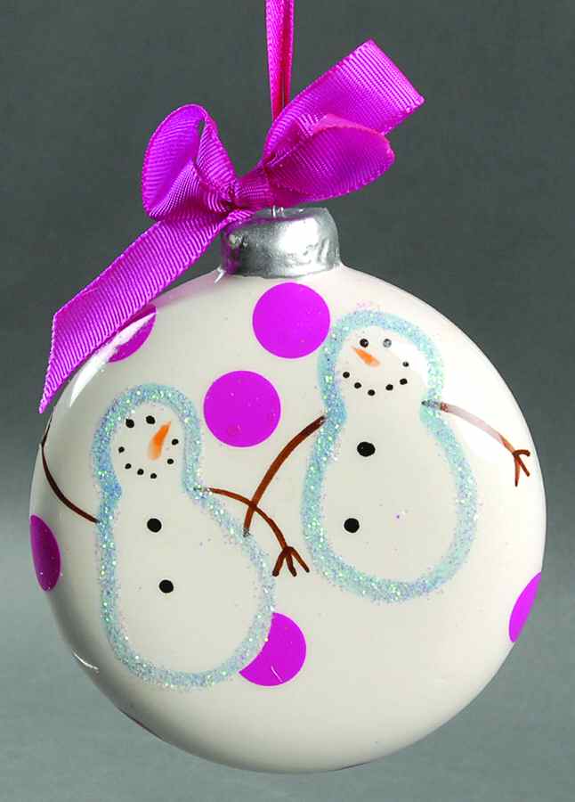 Lots of Dots 2 Person Snowman Dot Ornament - No Box by Roman-1