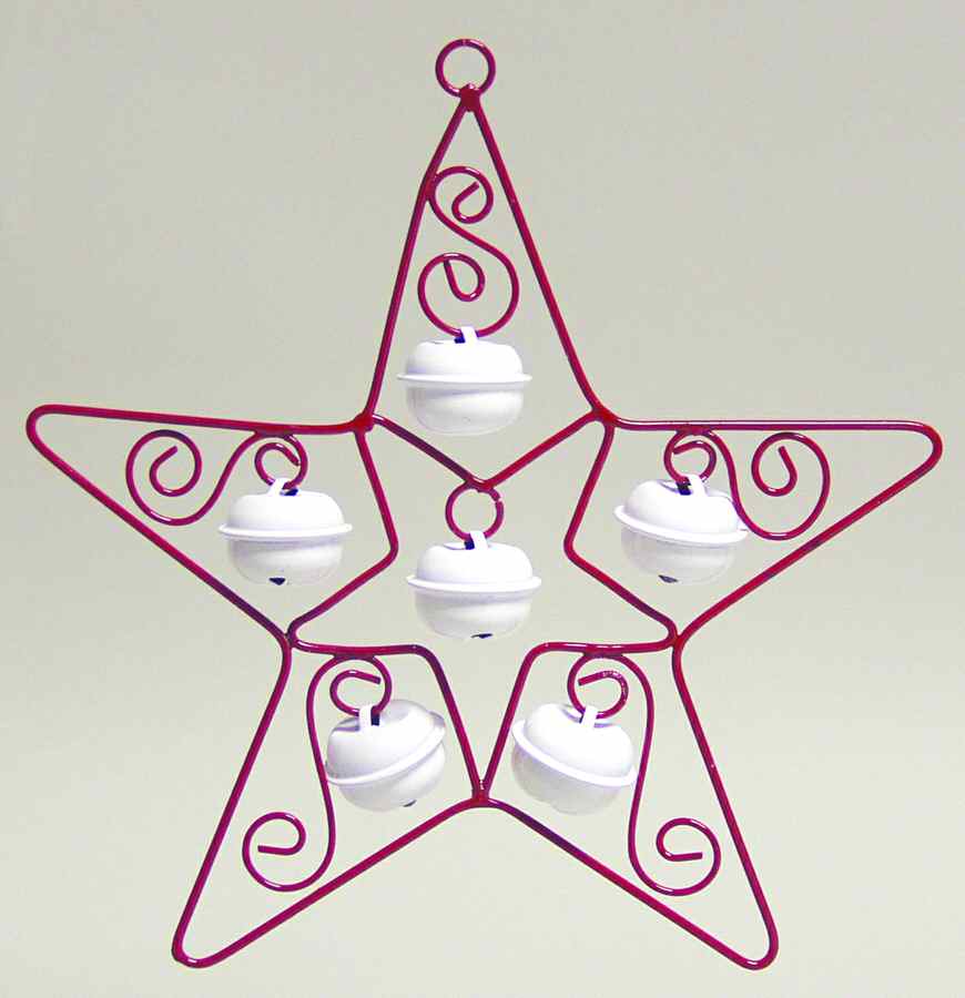 Snowbells Collection Jingle Bell Star-White Bells - No Box by Roman-1