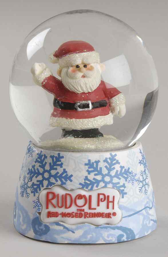 Rudolph the Red-Nosed Reindeer Santa Snow Globe - Boxed by Roman-1
