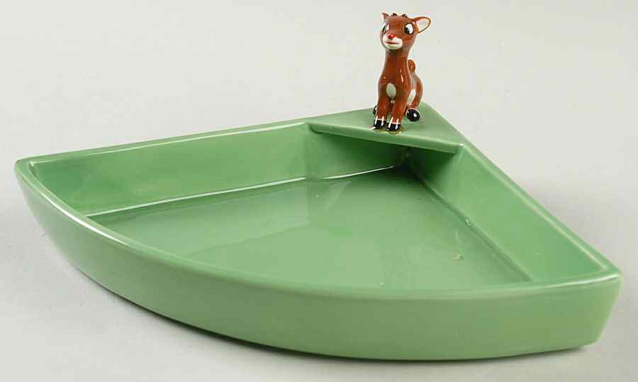 Rudolph the Red-Nosed Reindeer Green Plate Section- Rudolph  - No Box by Roman-1